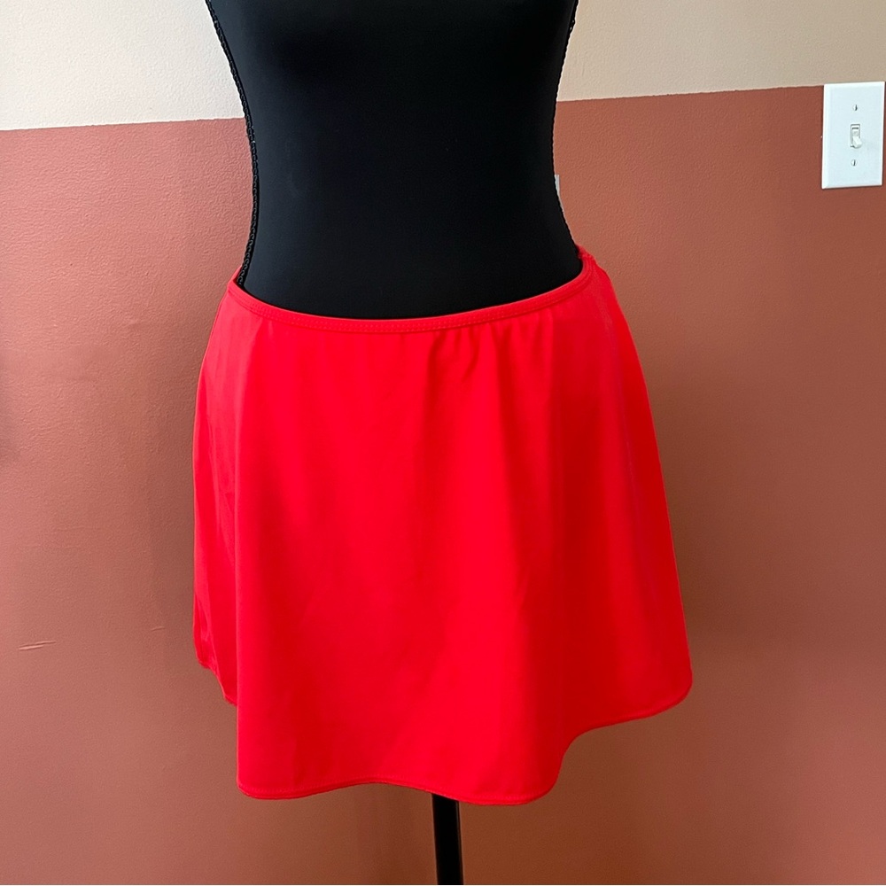 Newport News Vibrant Red Swim Mini Skirt